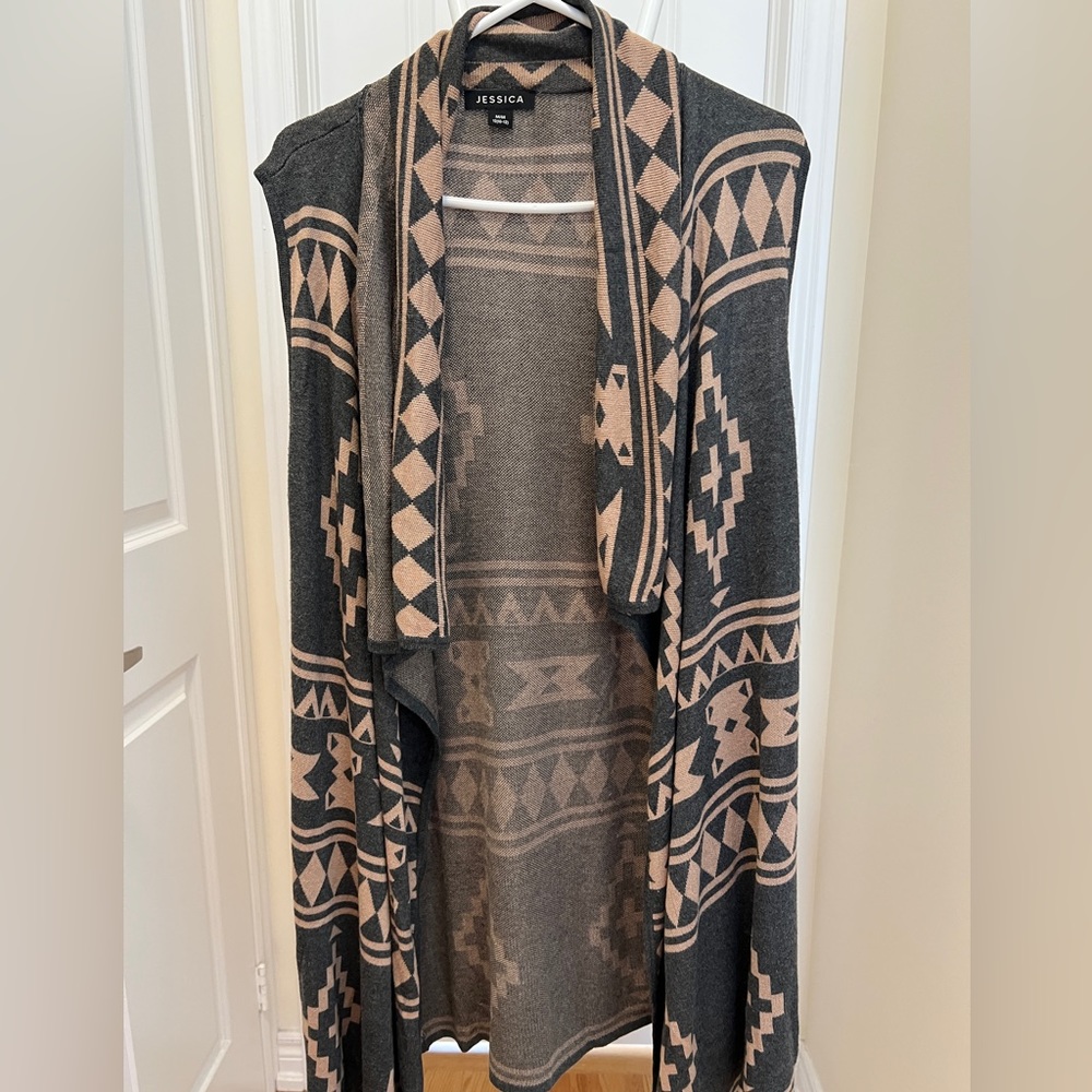 Long knit vest by Jessica